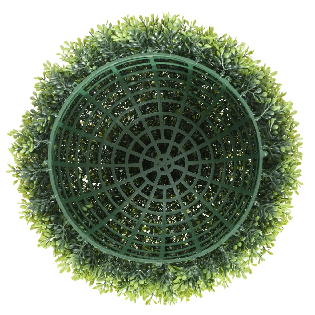 Sfera di bosso artificiale 2 pezzi in plastica verde Ø 40 cm con elementi a incastro per interni ed esterni