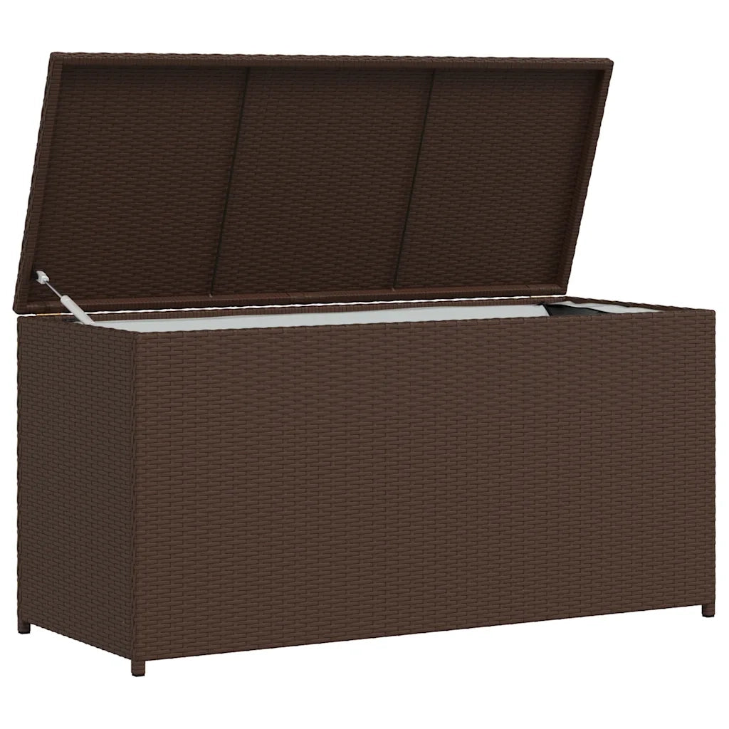 Baule da Giardino Marrone 120x50x60 cm in Polyrattan 42499