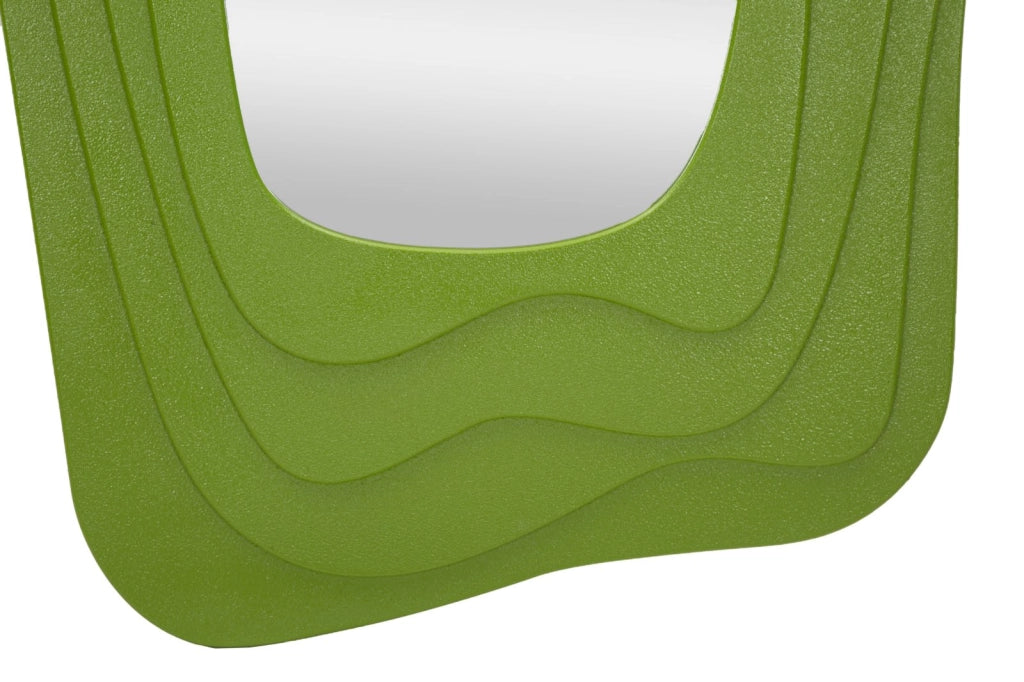 Specchio da Muro Dafne Verde 90x4x165 cm in MDF e Specchio Verde