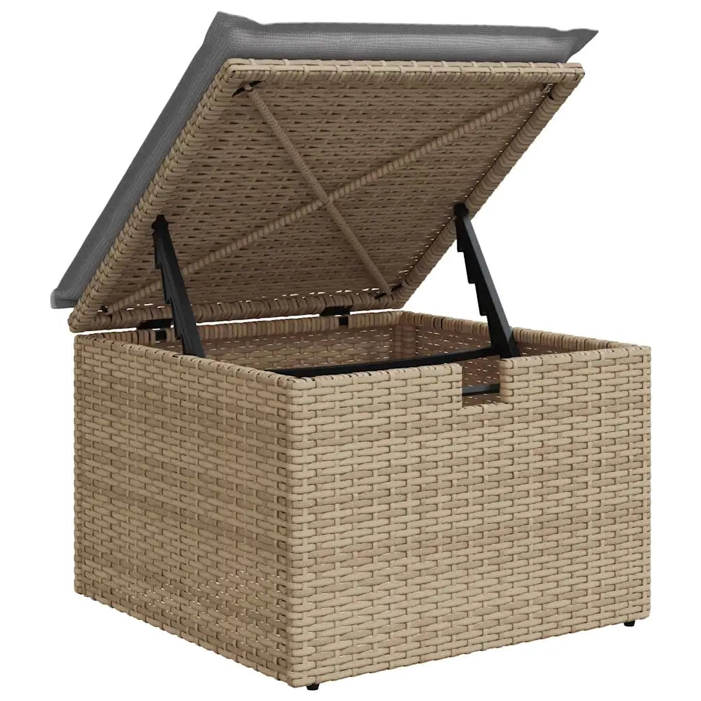 Set Divano da Giardino con cuscino 8 pcs Beige polyrattan 3359518