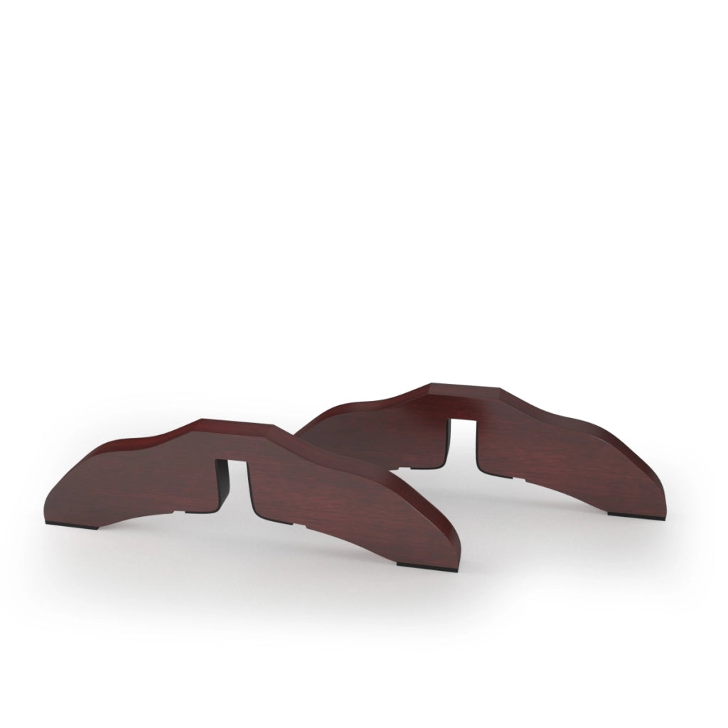Set di 2 piedini di supporto in legno di pino per cancello per animali, Piedini di supporto con pannelli Marrone