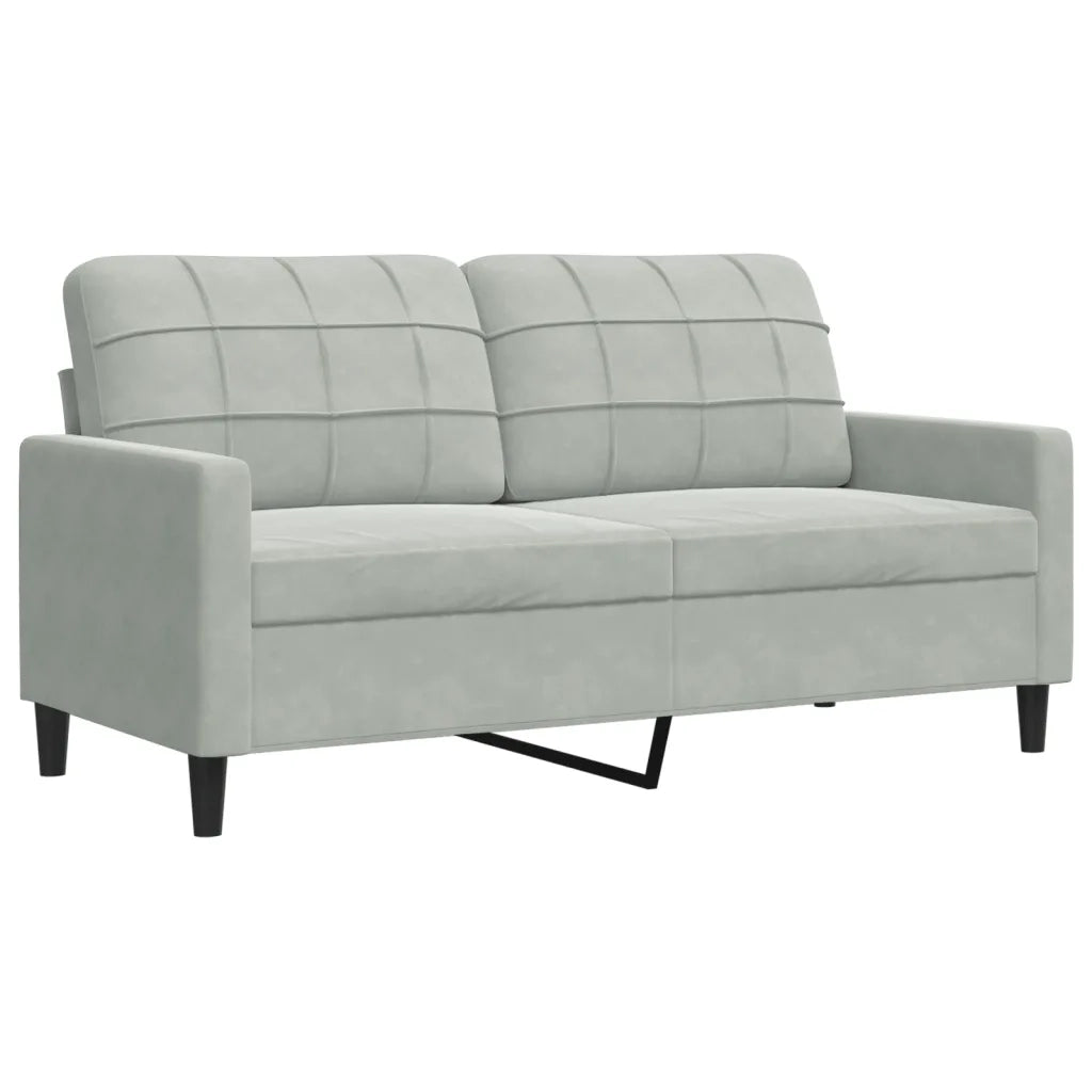 Set di Divani 4 pz con Cuscini Grigio Chiaro in Velluto 3278441