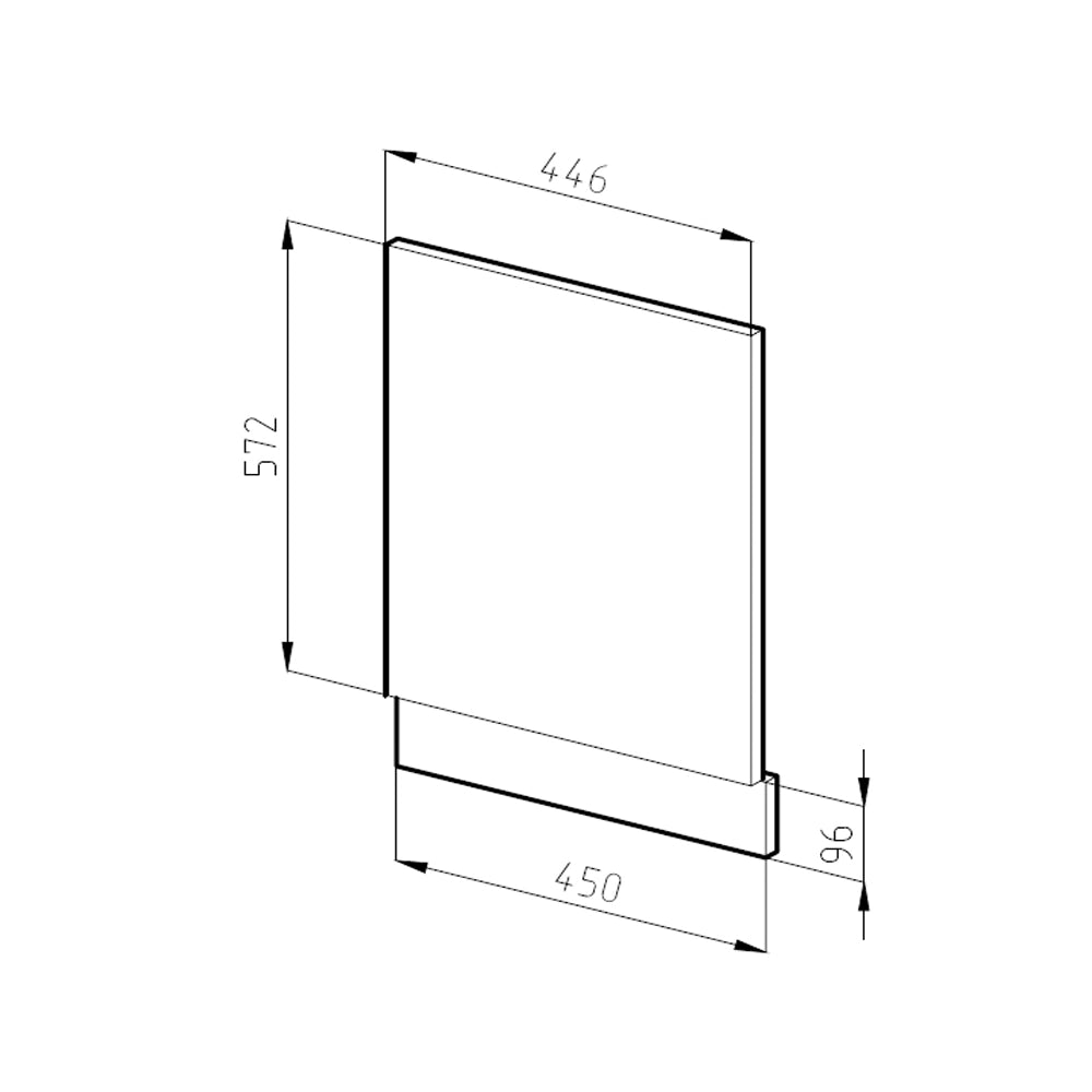 Pannello frontale R-Line Sonoma/Bianco 45 cm, PL Marmo Vicco