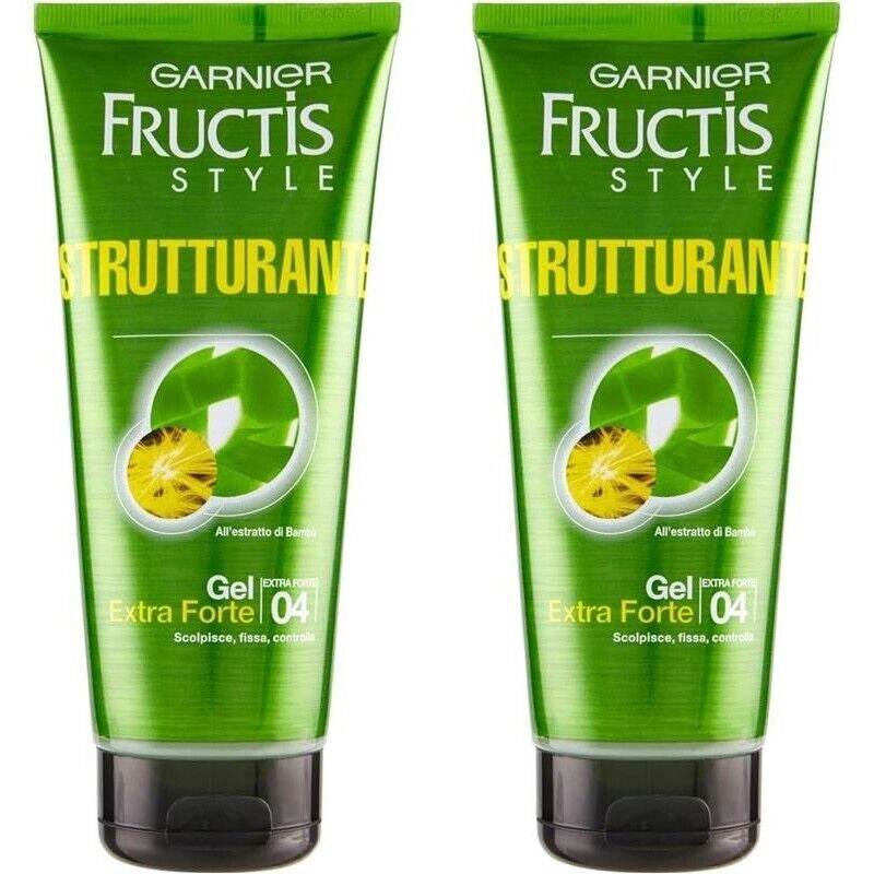 FRUCTIS SET 2 CONFEZIONI  GEL FISSANTE PER CAPELLI EXTRA FORTE STRUCTURING DA 200 ML L'UNO