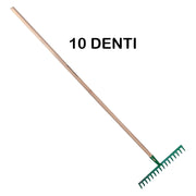 RASTRELLO 10 denti cm 24 - con manico cm. 160  - LIF