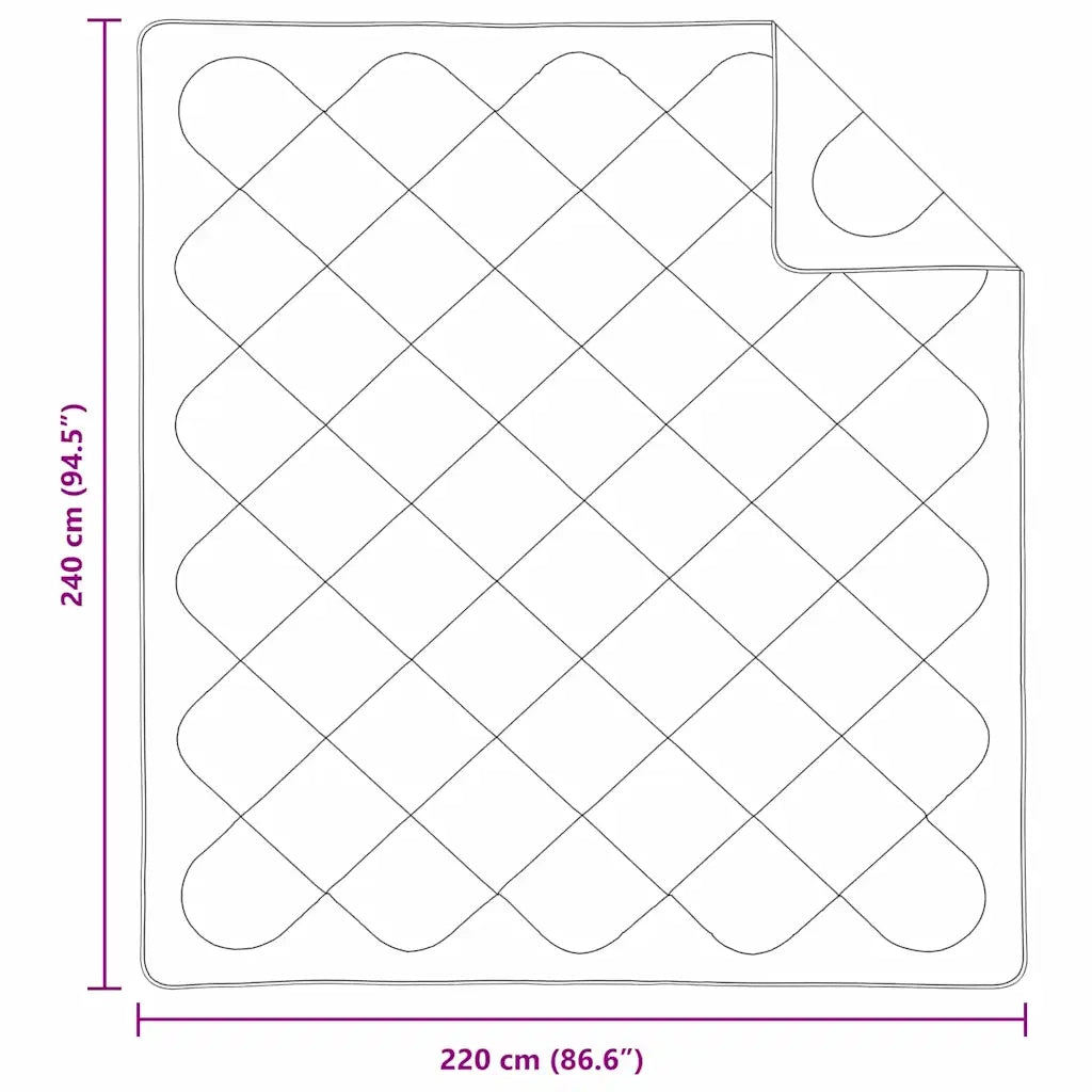 Duvet Estivo Bianco 242 x 220 x 3 cm Poliestere 42007754