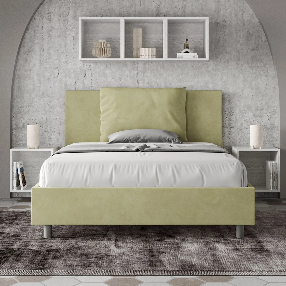 Letto Matrimoniale Francese 150x200 cm con Rete Antea Tè Verde