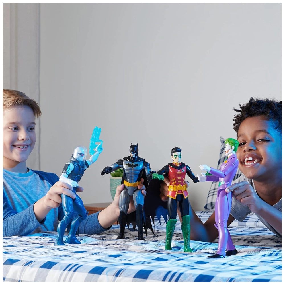 DC Comics Set 4 Action Figure Batman Robin Joker e Mr. Freeze Snodabili 30.5 cm