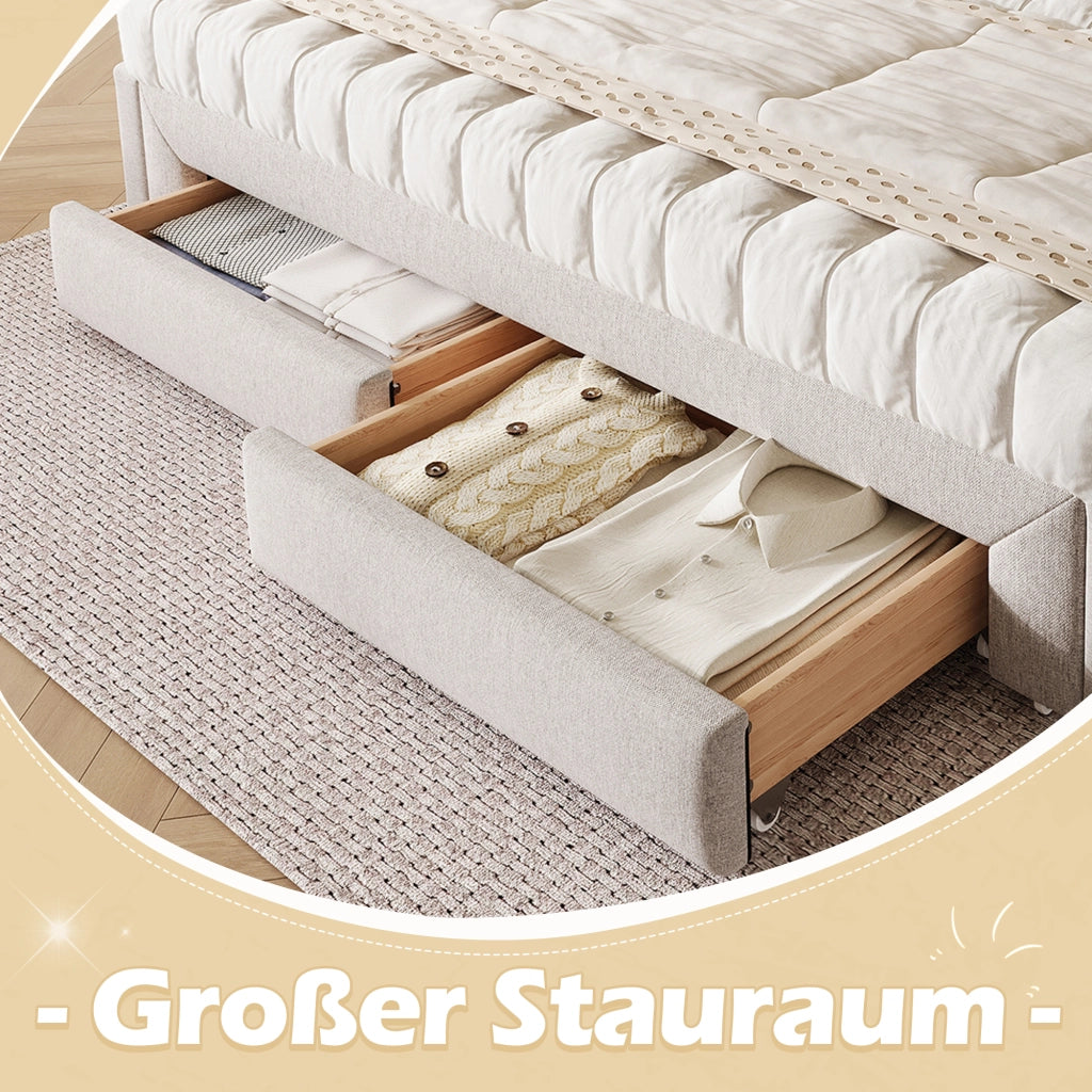 letto divano in velluto beige 90 x 200 cm