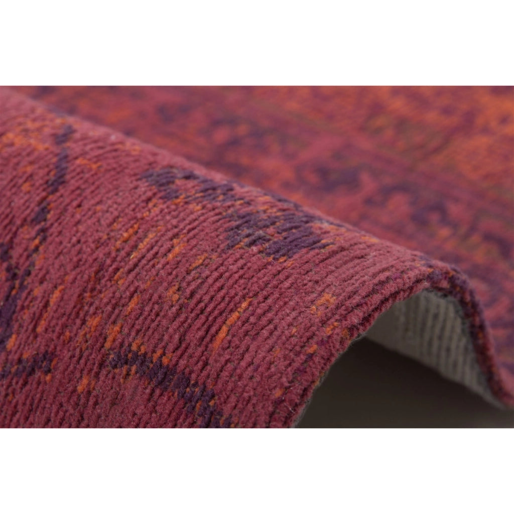 Tappeto Jacquard Retro in Cotone Rosso 80x150 cm