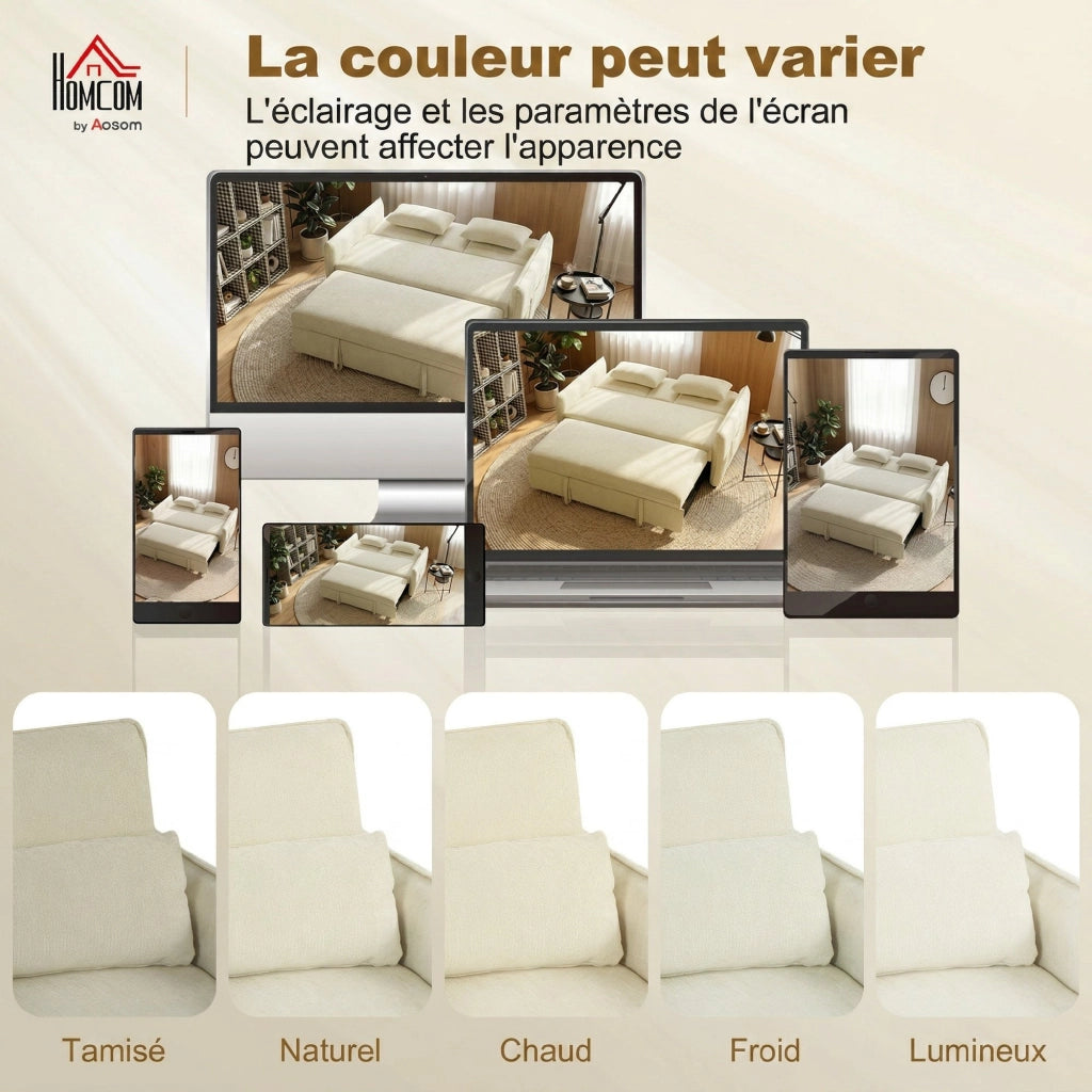 Divano letto 2 posti ¨C Minimal ¨C beige
