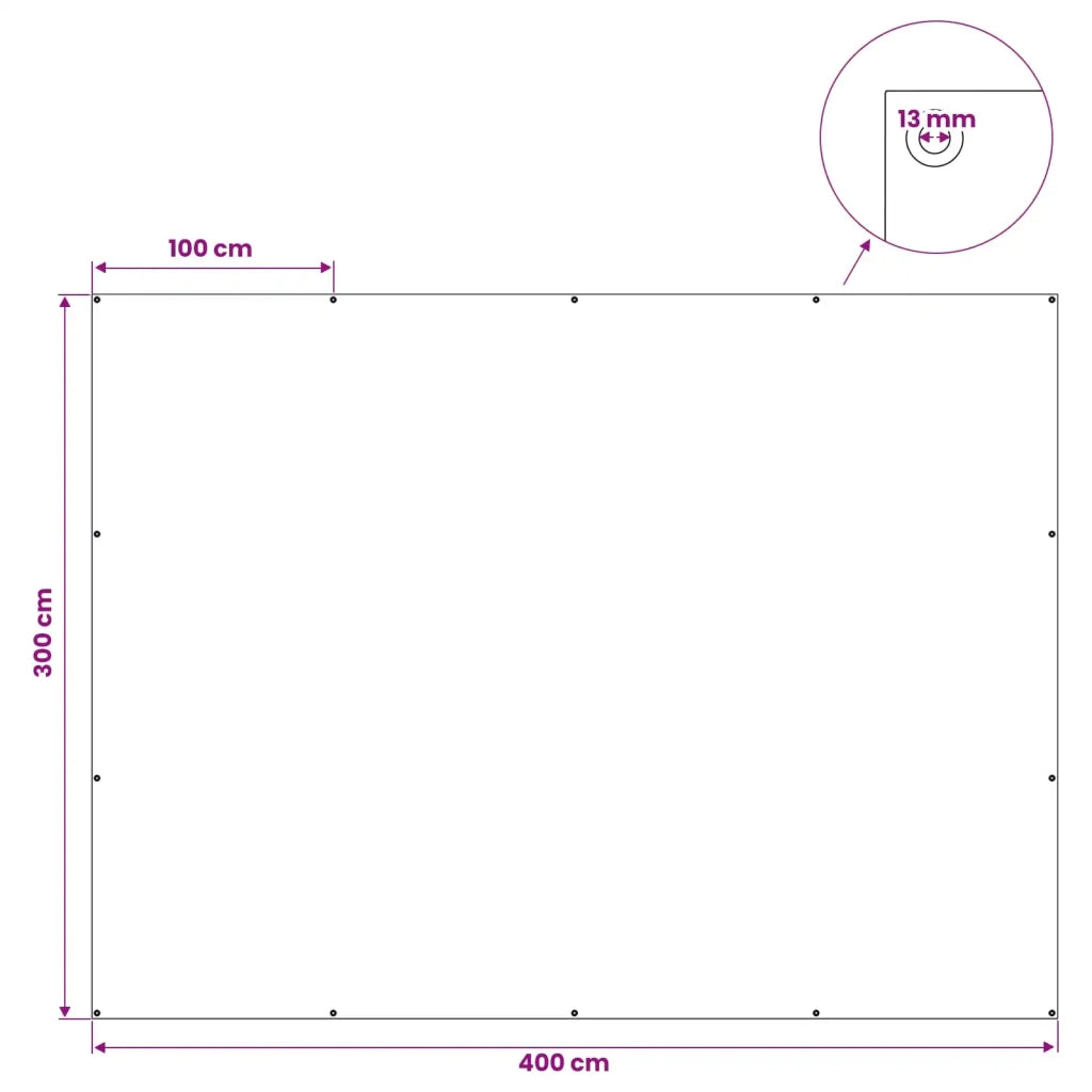 Telo con Occhielli Verde 3 x 4 m 180 gsm PE 42039353