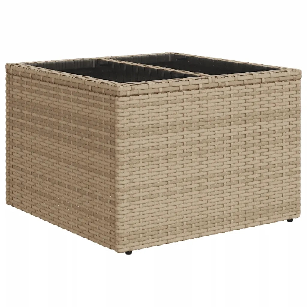 Set Divani da Giardino 7 pz con Cuscini Beige in Polyrattan 3222308