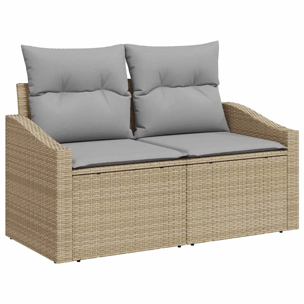 Set Divano da Giardino 5 pcs Beige Poly Rattan 3358569