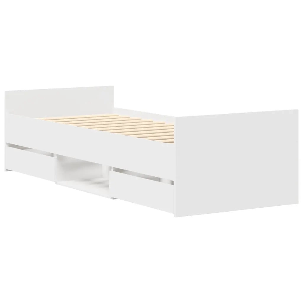 Giroletto con Testiera e Pediera Bianco 100x200 cm