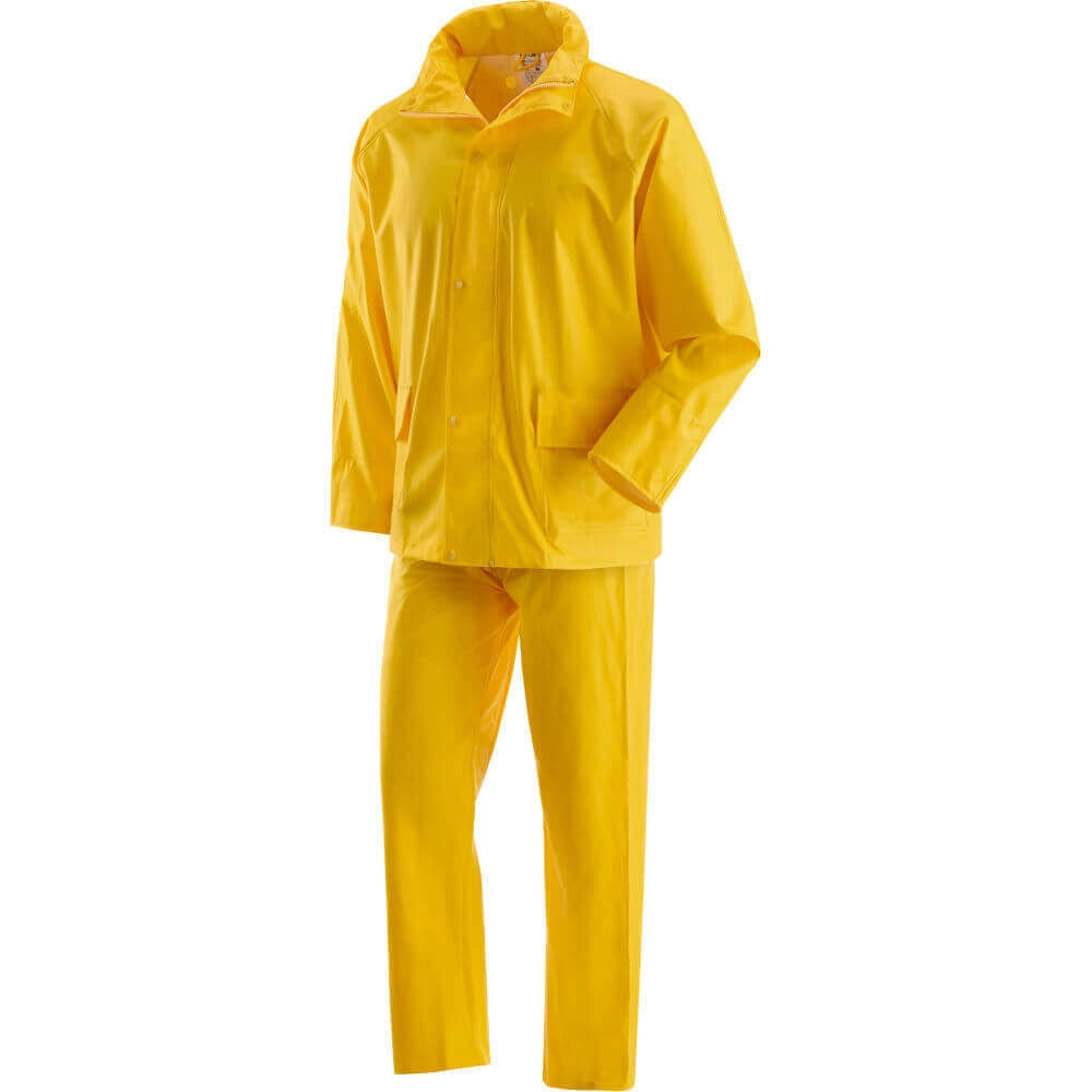 COMPLETO GIACCA E PANTALONE IMPERMEABILE 390 GR Tg. XL - colore giallo
