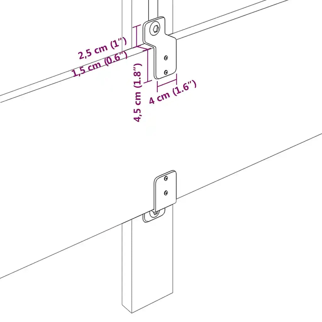 Testiera | Testata Grigio scuro 160 cm Velluto