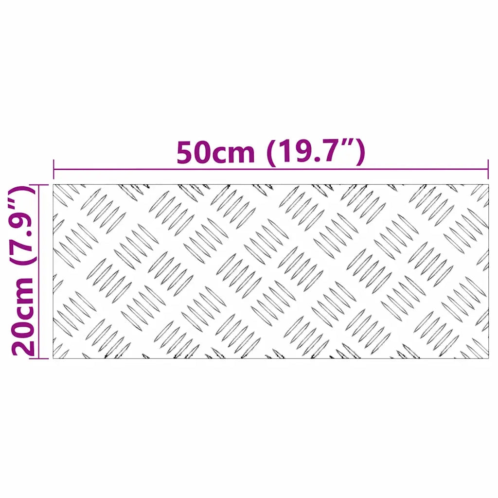 Gradini per Scale 4 pcs Argento 50 x 20 cm Alluminio 4104248