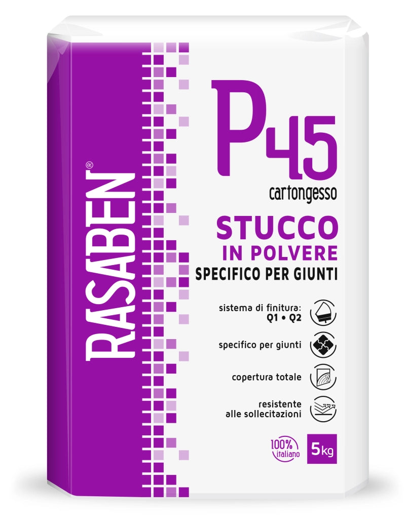 Rasaben STUCCO IN POLVERE PER CARTONGESSO P45 RAPIDO kg.5 4.00 pz