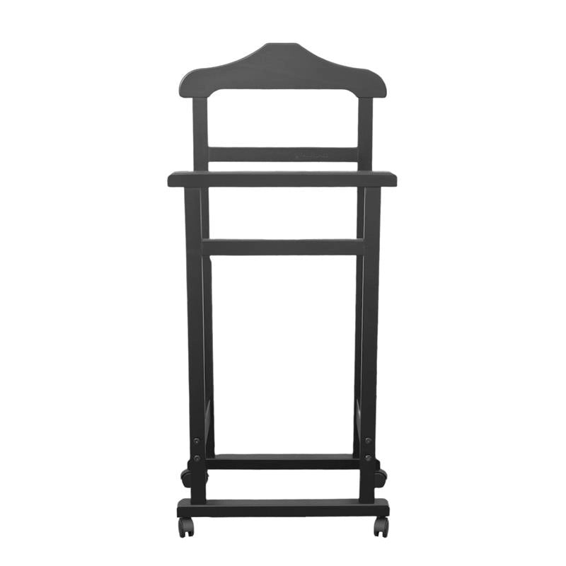 INDOSSATORE APPENDIABITI DA CAMERA IN LEGNO DI FAGGIO NERO 44 X 25 X 98 H