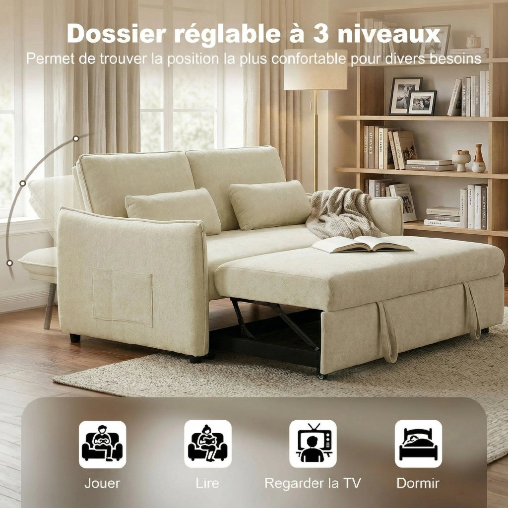 Divano letto 2 posti ¨C Minimal ¨C beige