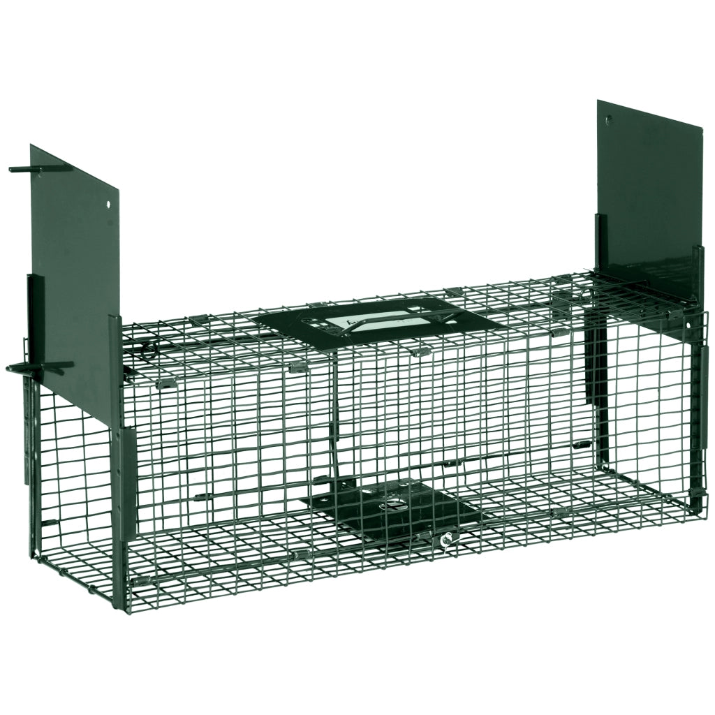 Trappola per Animali Vivi con 2 Porte ¨C Zephmum ¨C Verde 60x18x20 cm