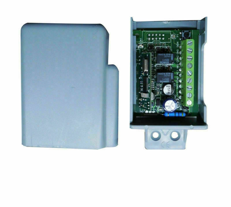 RADIO RICEVENTE RICEVITORE SCHEDA 2 CANALI CON BOX RX 433,92 MHZ 12V 24V ANTENNA