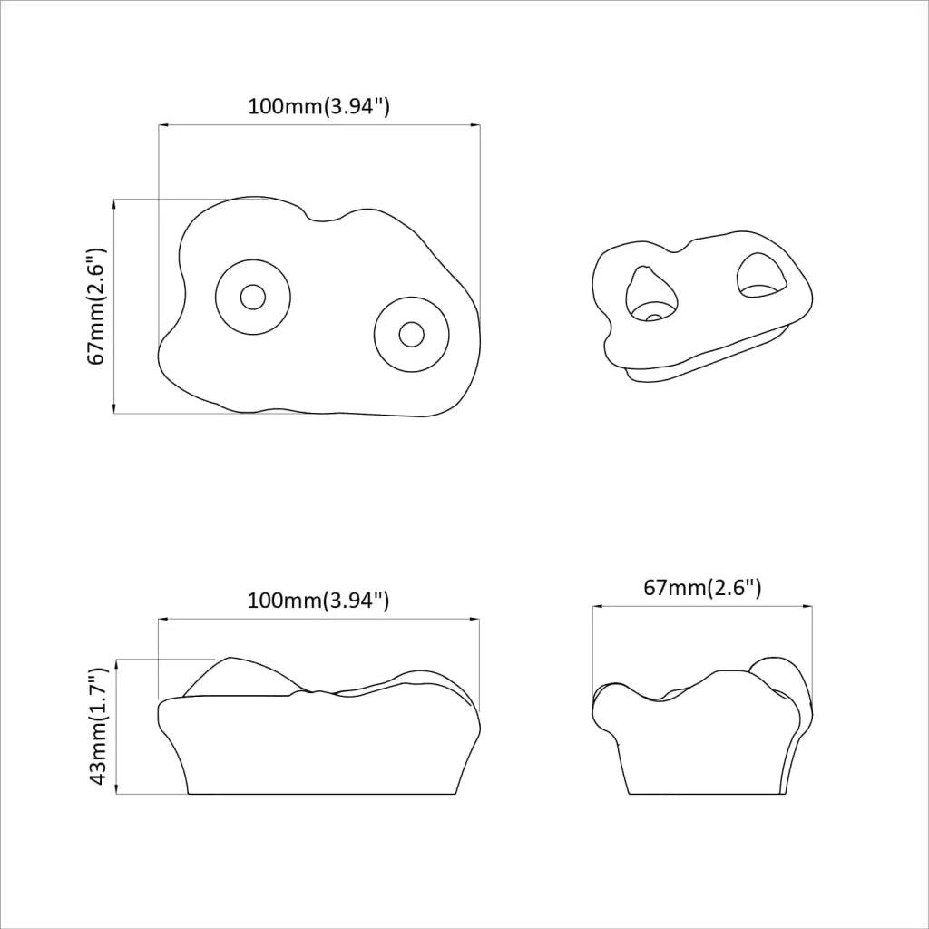 Presina da arrampicata 12 pcs Blu 100 x 67 x 43 mm PP 865012