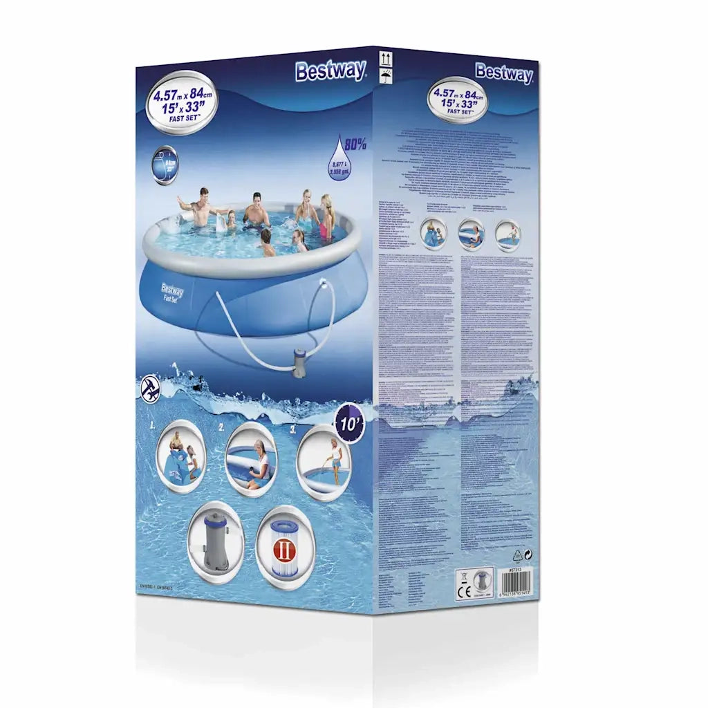 Bestway Set Piscina Fast Set 457x84 cm 57313 91644