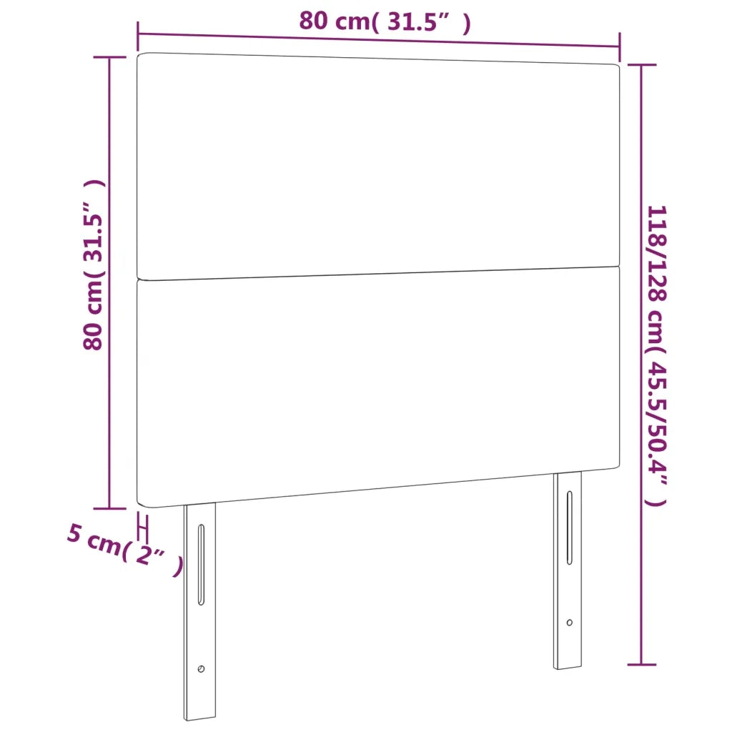 Testiera Rosa 80x5x118/128 cm Velluto 3116087