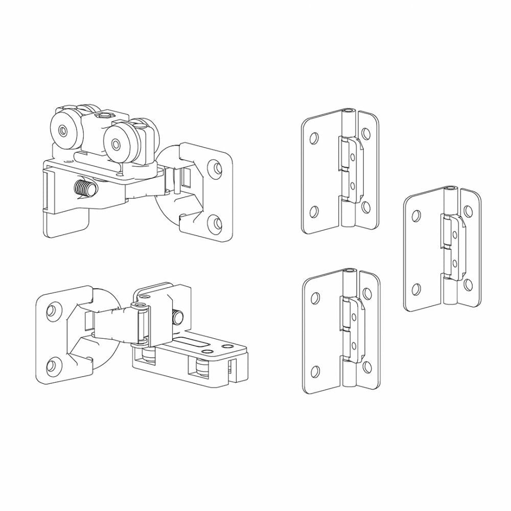 Kit Scorrevoli Kg.30 Per Binari Pz.2 - Masidef