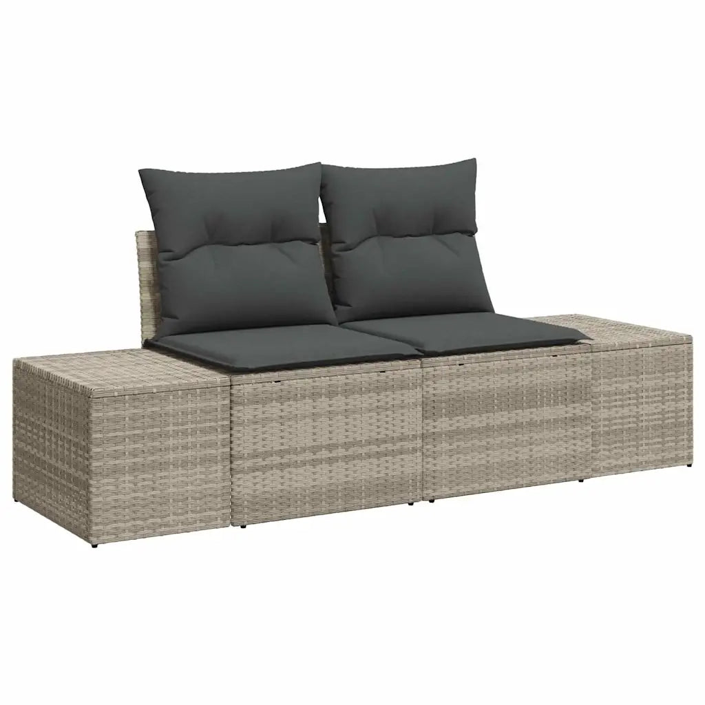 Set Divano da Giardino Grigio chiaro polyrattan 3355761