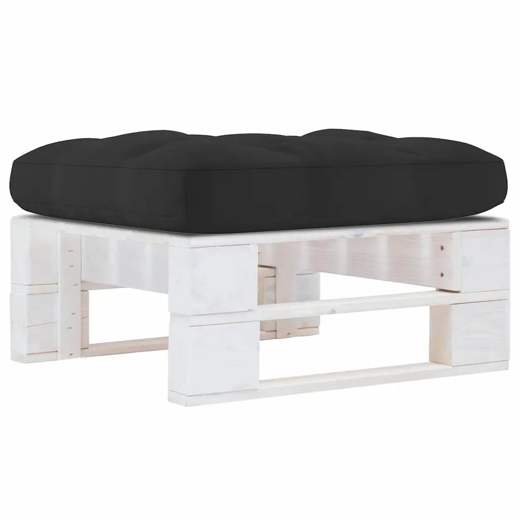 Ottomana da Giardino Pallet in Legno di Pino Impregnato Bianco 3066428