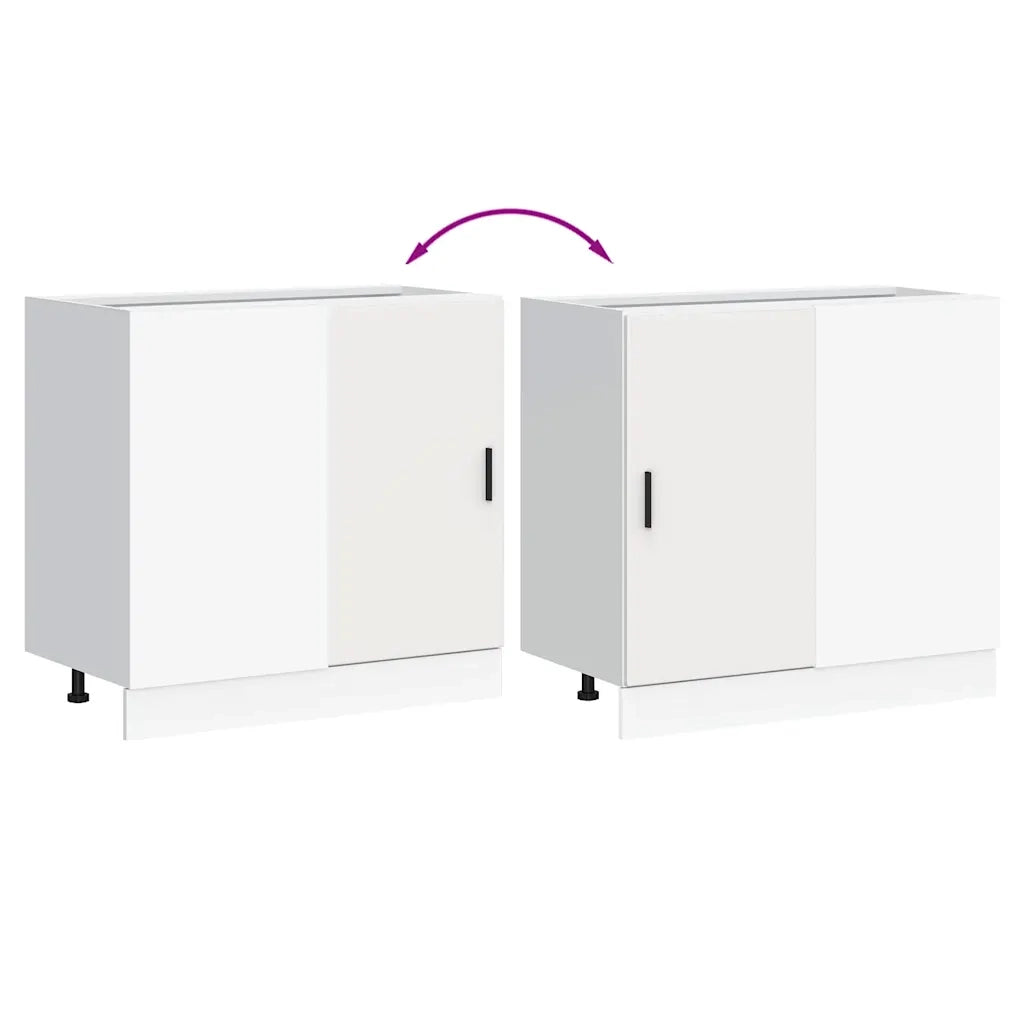 Mobile Base Lavello “Lyon” Bianco in Legno Multistrato 854289
