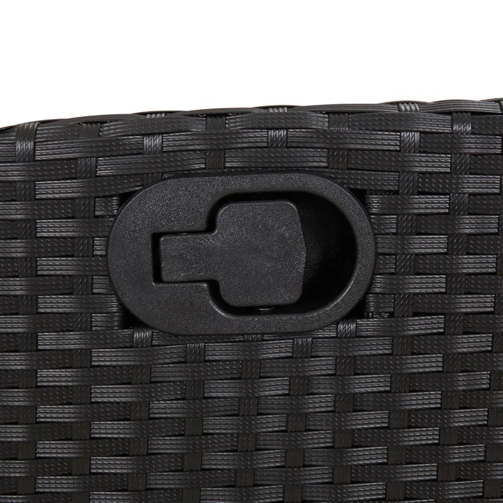Set da Pranzo da Giardino 5 pz Nero con Cuscini in Polyrattan 3213322