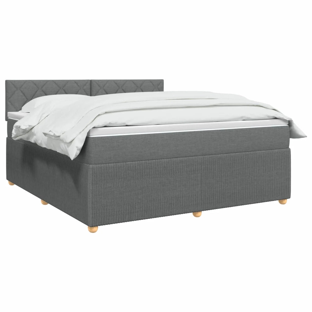 Letto box spring con materasso Grigio Scuro 140 x 190 cm 3452933