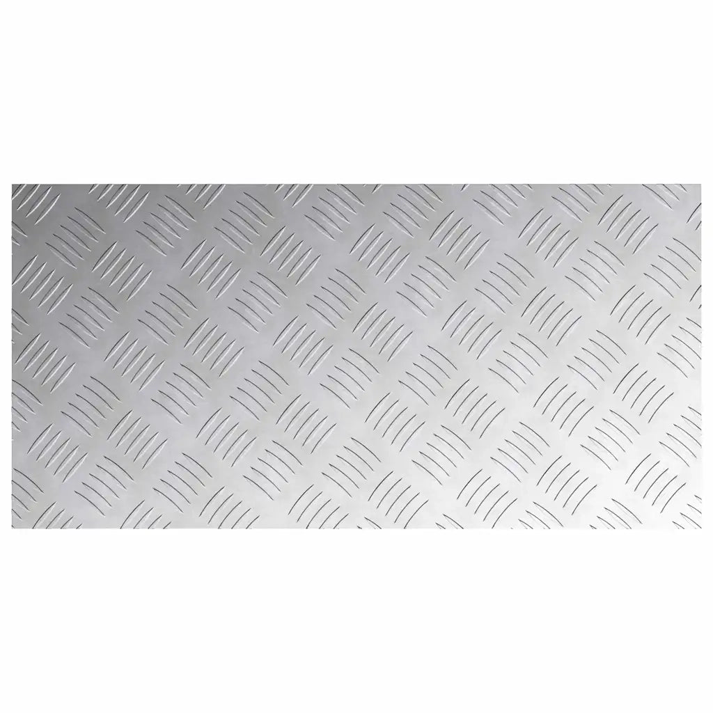 Dischi Quadrati 4 pcs Argento 80 x 40 cm Alluminio
