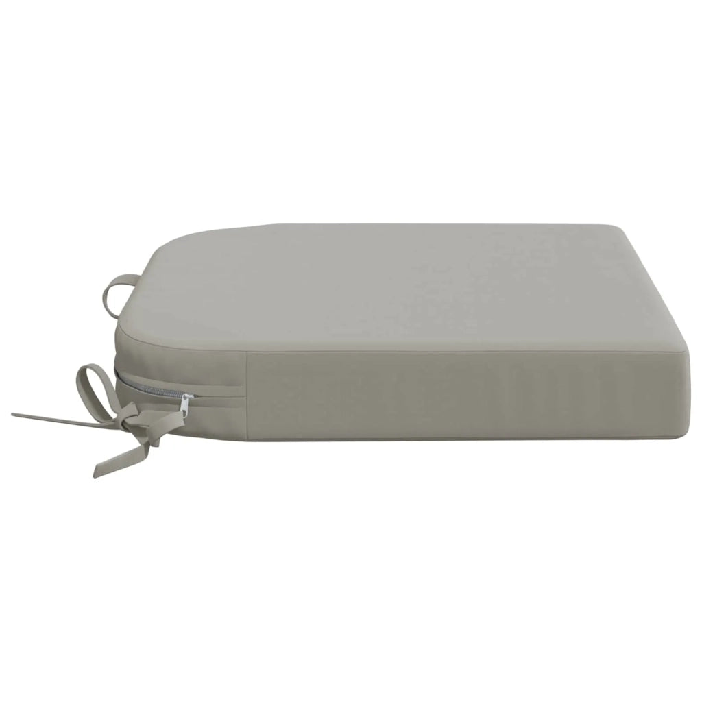 Cuscini per Sedia in 4 Pezzi SOEST 4 pz 100% Poliestere Grigio 945204