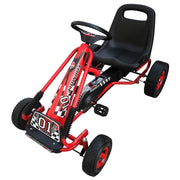 Go-kart a pedali per bambini, sedile regolabile, rosso 90255