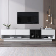 Mobile TV Lowboard ¨C Xylo ¨C Bianco Lucido e Nero, Cassetti, Ante