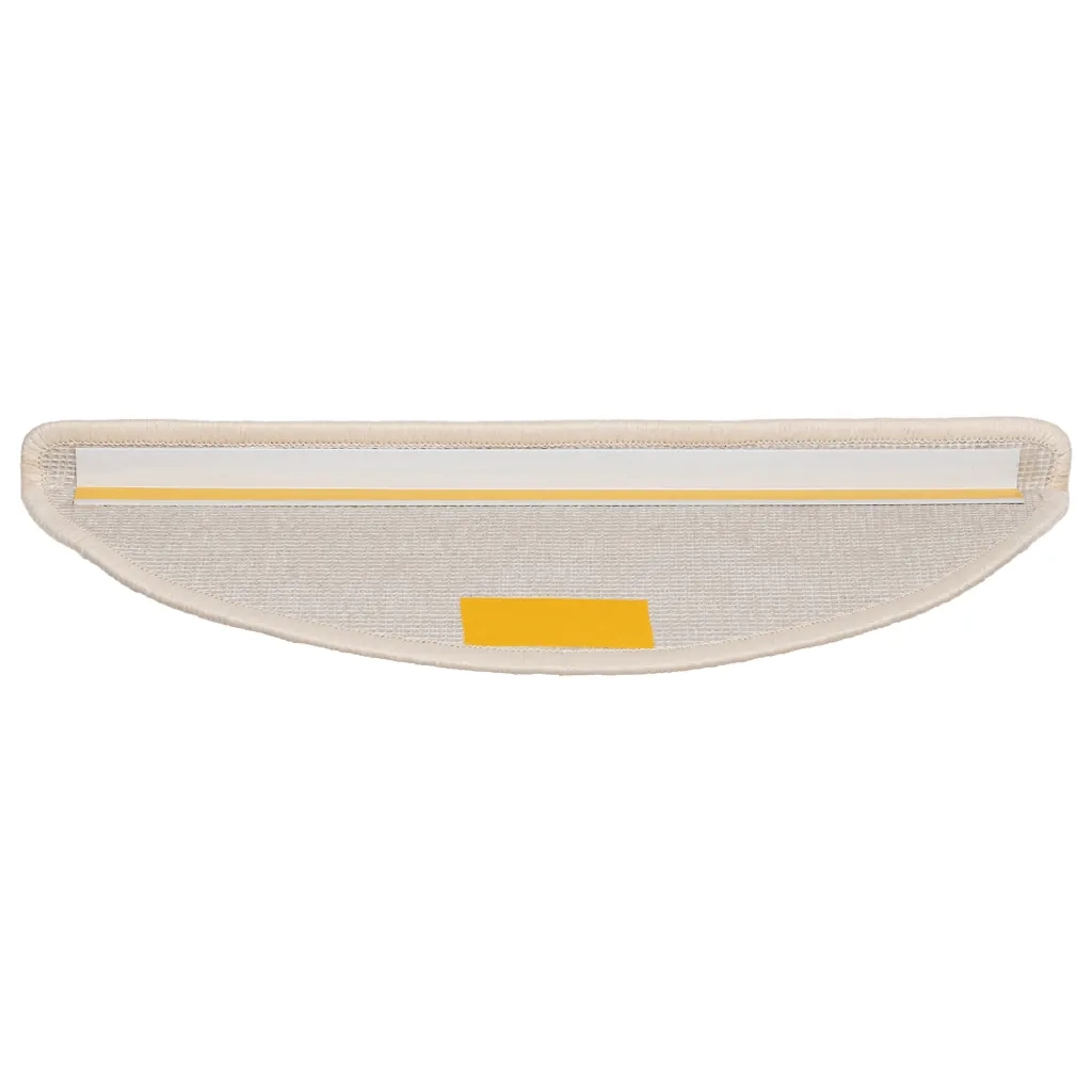 Tappetini per scale 10 pz 56x17x3 cm Bianco Semicircolari 149795