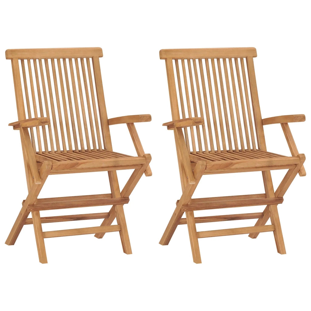 Set Bistro da Giardino Pieghevole 3 Pezzi Naturale 3434097