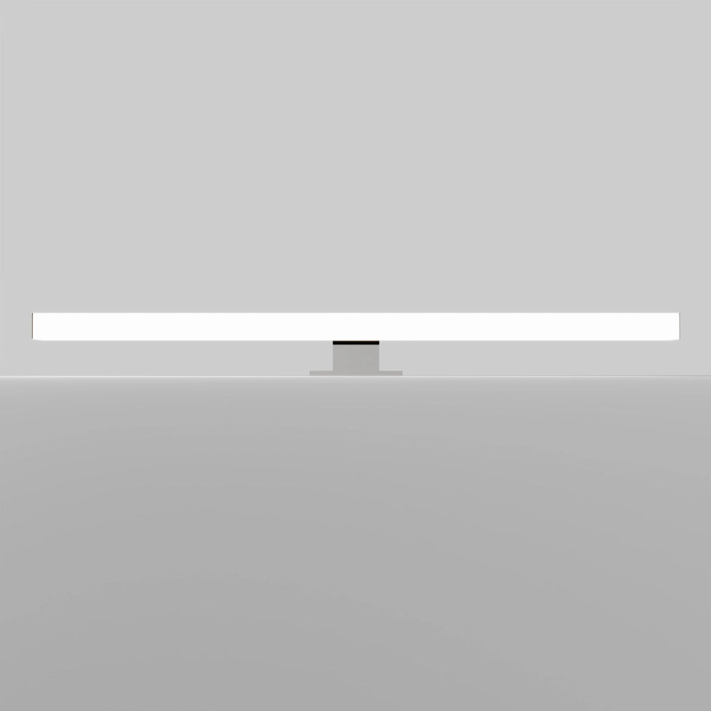 Applique led universale 30cm in abs cromato per specchi filolucido e con cornice | Mizar