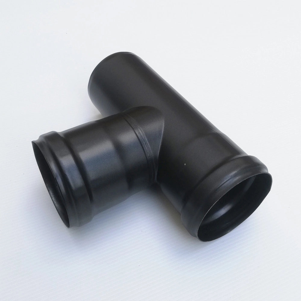 Raccordo a t 90° braga mf codino f nero pellet da 80mm