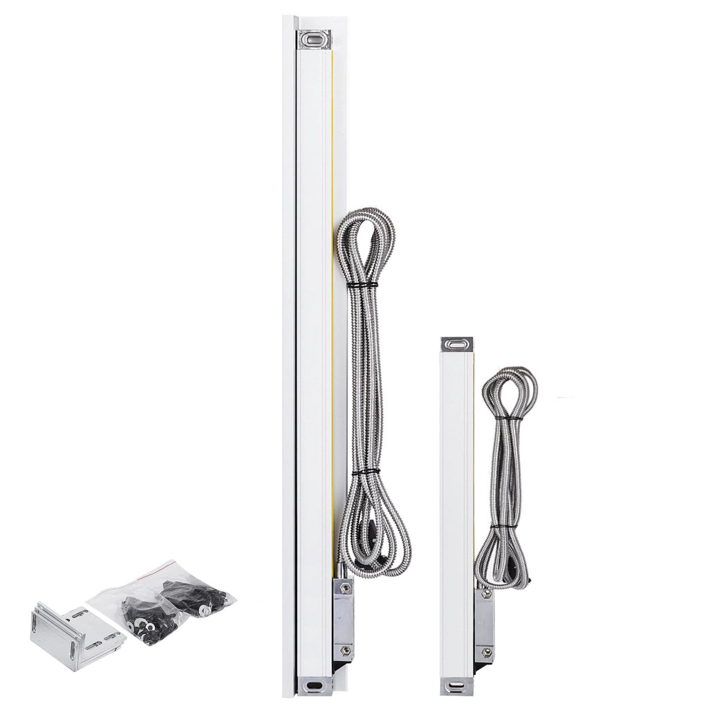 Set 2 Pezzi Scala Lineare di Precisione Corsa 250mm e 1000mm in Lega di Alluminio Risoluzione 5μm per Officina e Fai da Te
