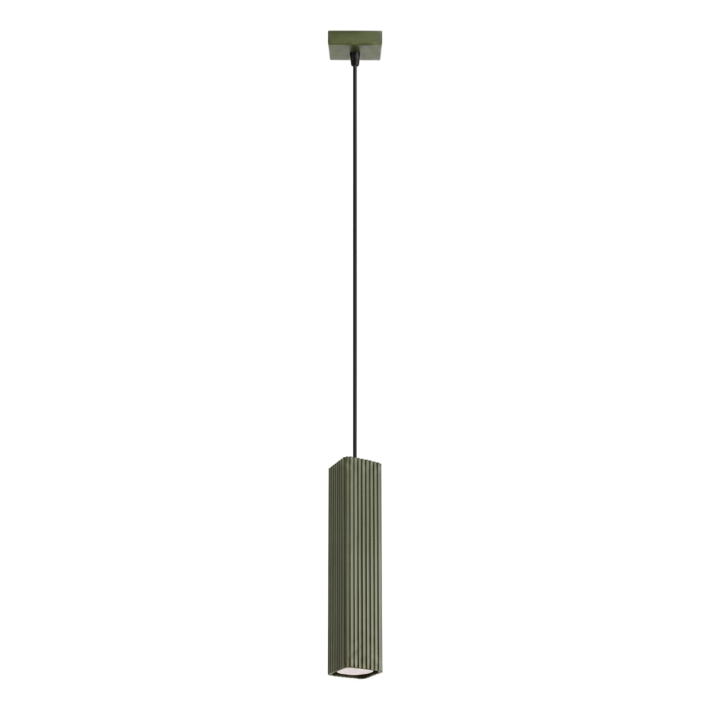 Lampada a sospensione RAYO 1 verde oliva