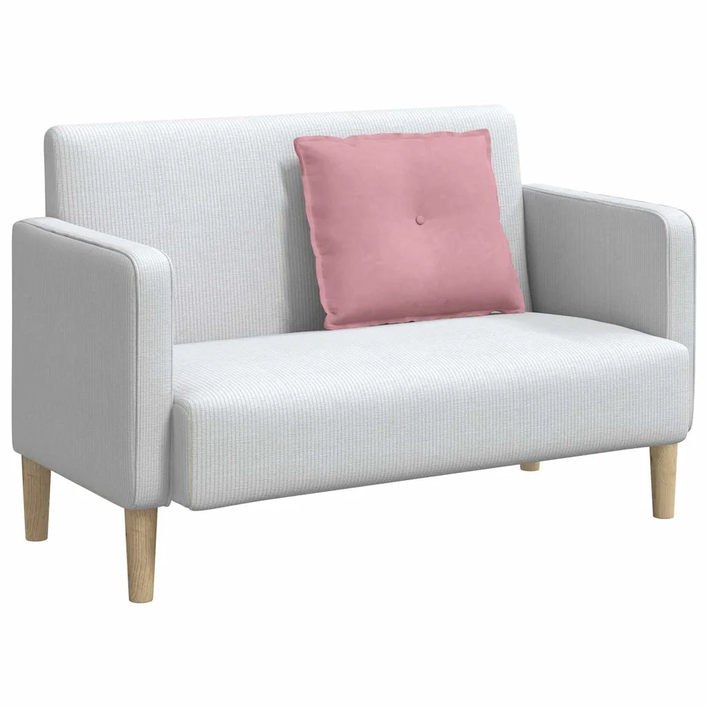 Cuscino per Schiena Rosa 60 x 50 cm Tessuto in Cords 42014679