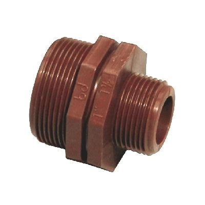 NIPPLE RIDOTTO IN PP MARRONE- 1 1/4 X 1- BUCCH- pezzi 1