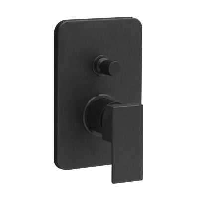 Set miscelatori nero opaco lavabo bidet e doccia con deviatore Kubo