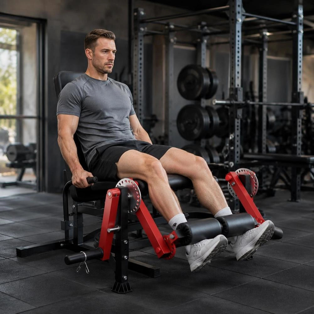 Leg Extension And Curl Machine, Seated Leg Rotation Machine For The Thighs, Adjustable Device For Special Lower Body Exercises, Home Gym Training Bench (317 Kg Load Capacity)